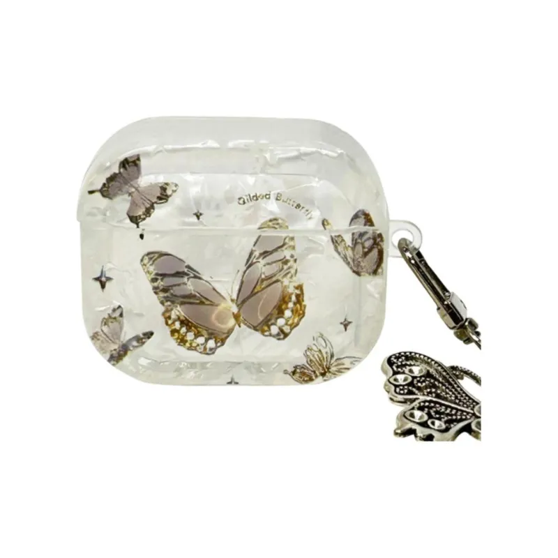 Sopi Compatibility With Apple AirPods 4/2/3/4th Generation/AirPods Pro/Pro 2 Silicone Little Butterfly Headphone Cases-3