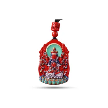 Dora Skewers Reconstructed Cinnabar Pendants Unisex