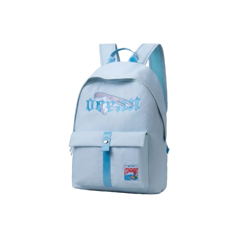 FINITE LOOP Bottle Eco Friendly Cloth Backpack Unisex Blue-1