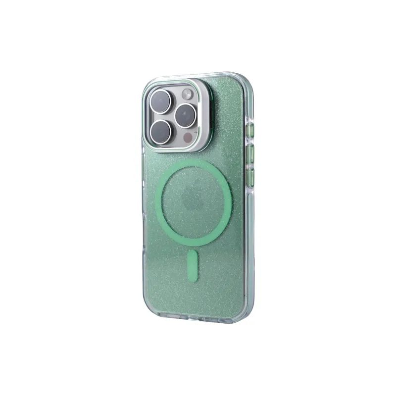 DEPA PC Material Glitter Lens Stand Magnetic Phone Cases Compatible With Apple 15/16 Collection Girlish-12