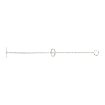 HERMES Diamond, White Gold Bracelets Unisex Silver