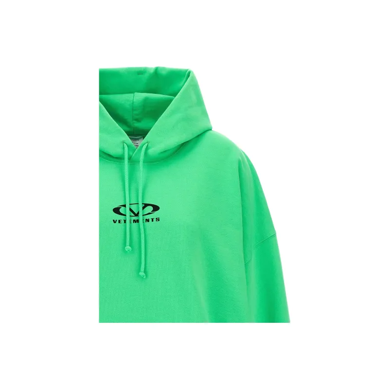 Vetements Oval Logo Printed Drawstring Hoodie-2