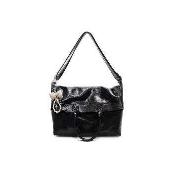 Versman PU Shoulder Bag, Crossbody Bag Women's Black/Ecru/Pink/Silver/Taro Purple