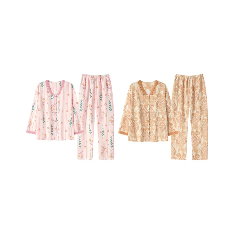 Herbal Primer Pajama Set Women's Combo Set-45