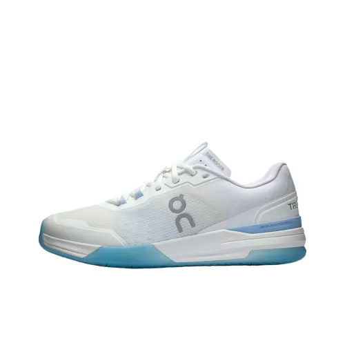On Anti Slip Wear Resistant Low Top Tennis Shoes Men's White Blue