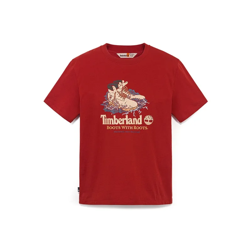 Timberland T Shirt Men's Burnt Nail Flower-0