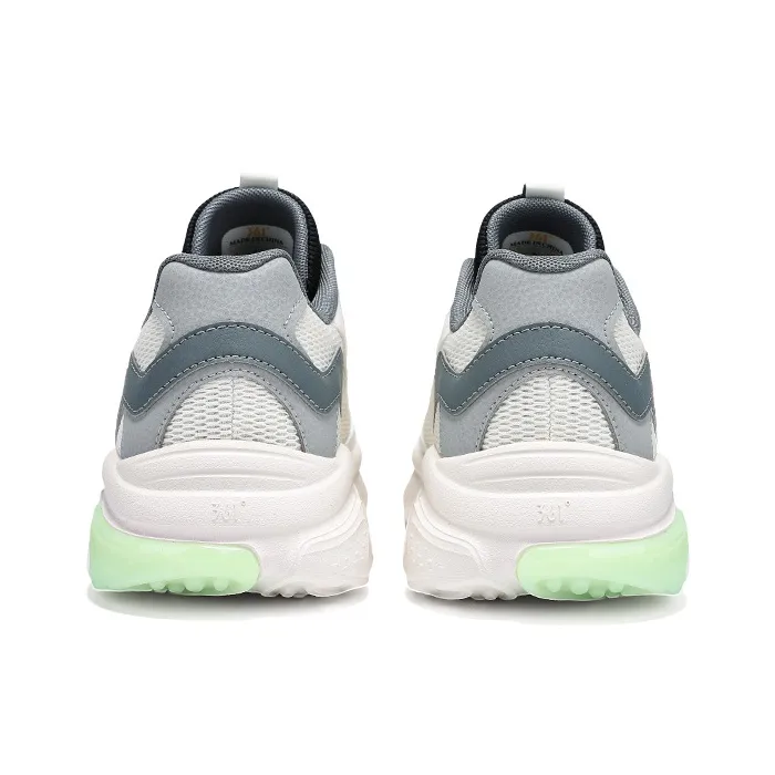 361° Cushioning Breathable Lightweight Low Top Casual Shoes Men's Feather White Deep Iron Gray-4