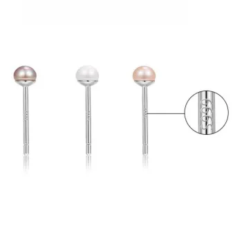GUDUD S999 Fine Silver Stud Earrings Women's