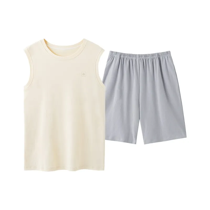 FENTENGCARE Pajama Set Men's Apricot-0
