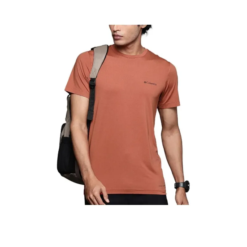 Columbia Tech Trail T Shirts Men Orange-0