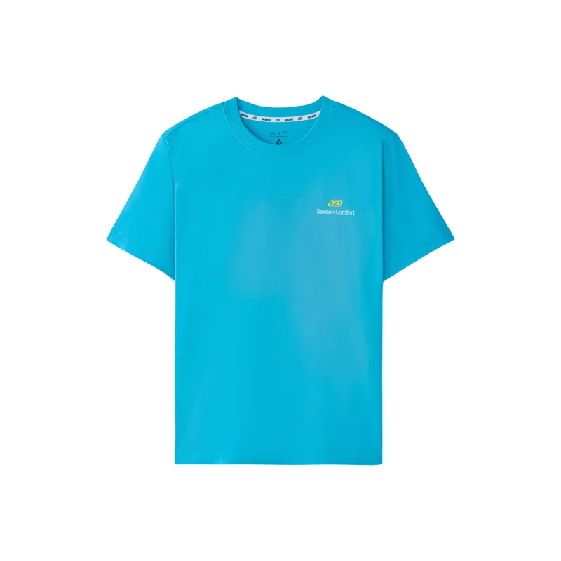 Skechers T Shirt Unisex Submerged Aqua Blue-0