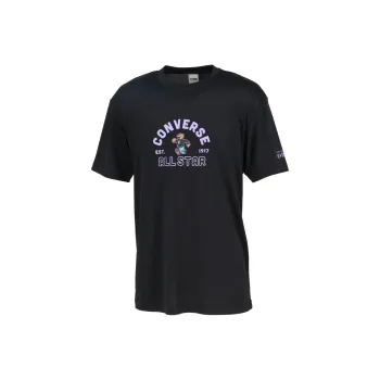 Converse T Shirt Unisex Black Lavender