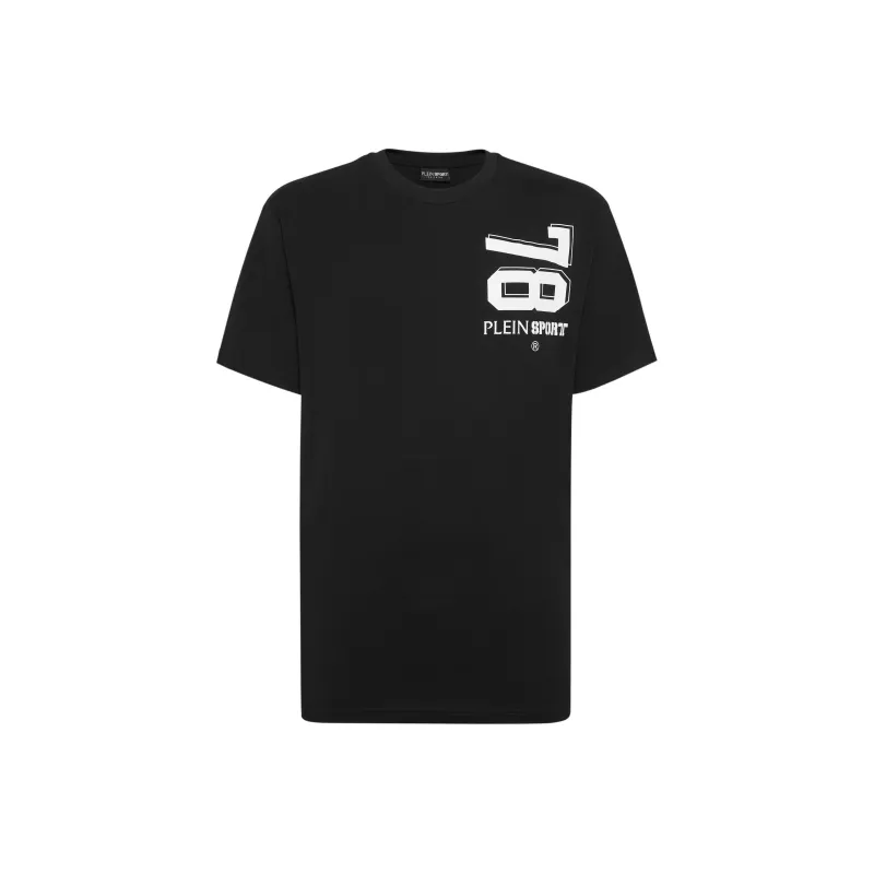 PLEIN SPORT Logo print Crew neck T shirt-0