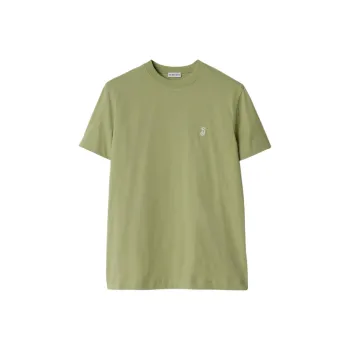 Burberry Logo Embroidered Crewneck T Shirt