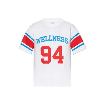 SPORTY & RICH Wellness 94 Rugby Crewneck T Shirt