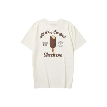 Skechers T Shirt Unisex Marshmallow White