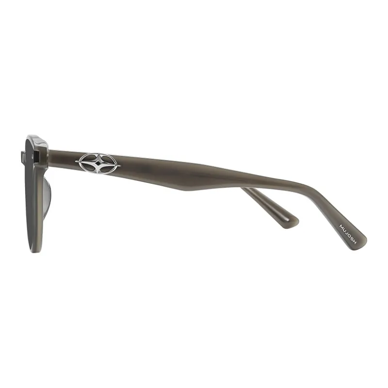 MUJOSH Plate Frame Round Frame Star Logo Fashion Sun Protection UV Protection Unisex-7