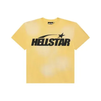 Hellstar Classic Black Glitter Logo T Shirt