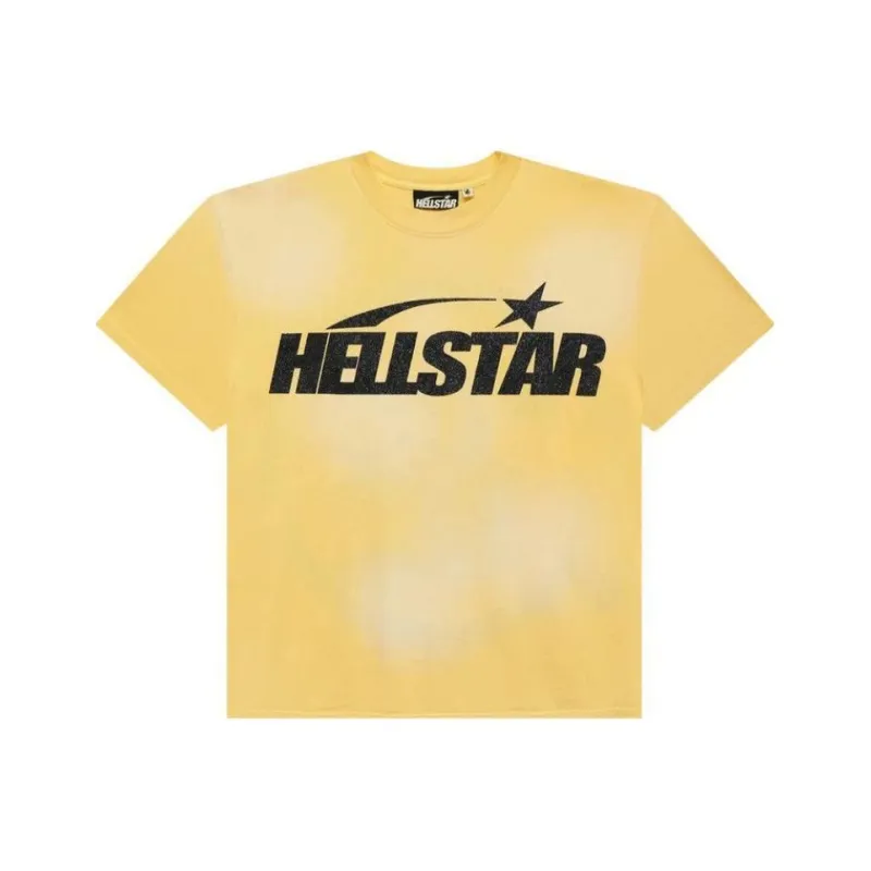 Hellstar Classic Black Glitter Logo T Shirt-0
