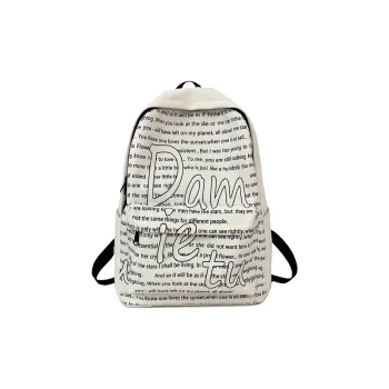 Deli Bear Nylon Backpack Regular Women's White/Blue/Khaki/Yellow/Green