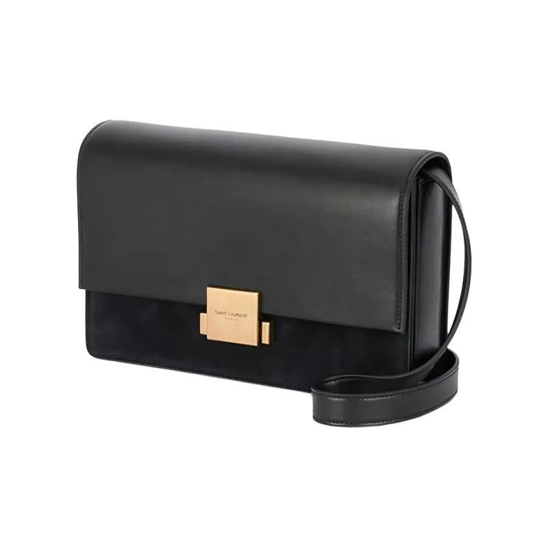 SAINT LAURENT Leather Crossbody Bag With Pouch Women's Black-1