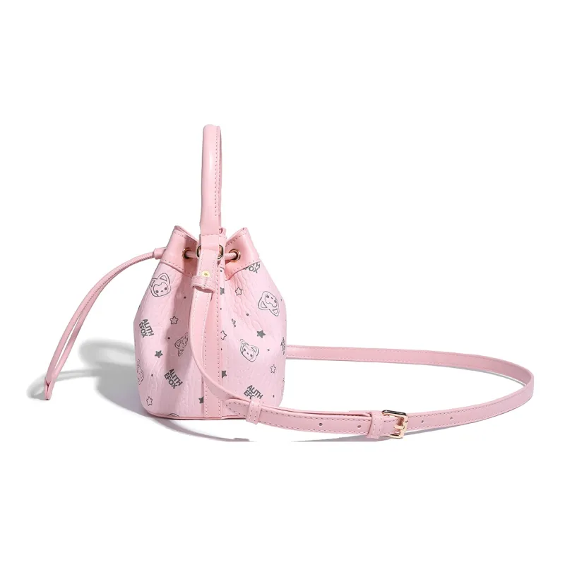 ALI THE FOX Synthetic Leather Shoulder Bag Regular Women's Pink/Custard-4