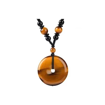 Sweet Kisses Tiger's Eye Stone Auspicious Necklace Unisex