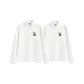 [Double-Sided Fleece-Lined]White (Cool Cat Chest Logo)+White (Cool Cat Chest Logo)
