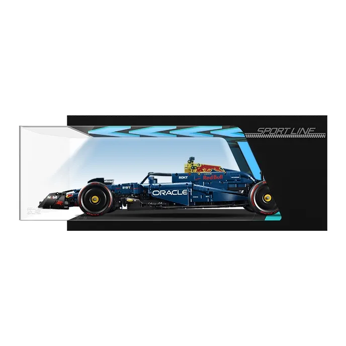 LIGHT YOUR BRICKS Compatibility Building Block 42206 Oracle Red Bull RB20 F1 Racing Display Case Model Accessories-12
