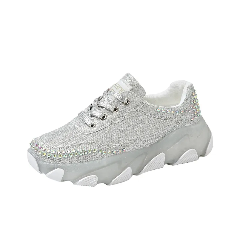 JEANSWEST Starlight Sparkling, Unique Shimmery Design, Trendy Gommino Loafers Low Top Casual Shoes Women's-0