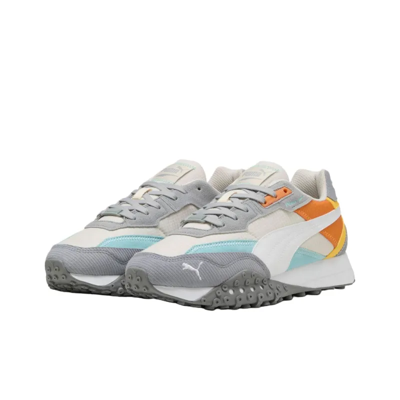 PUMA Blktop Rider Anti Slip Wear Resistant Low Top Casual Shoes Men's White Gray-2