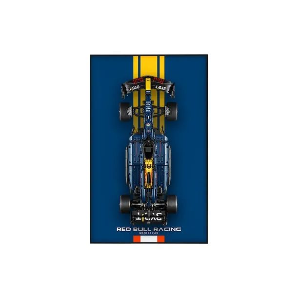 LIGHT YOUR BRICKS Compatibility Building Block 42206 Oracle Red Bull RB20 F1 Racing Display Case Model Accessories-16