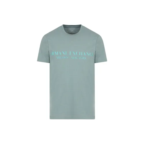 ARMANI EXCHANGEAE T Shirt Men's Beige Blue Green