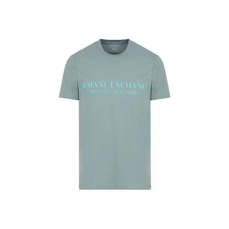 ARMANI EXCHANGEAE T Shirt Men's Beige Blue Green-0