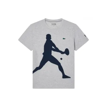 LACOSTE x DEYUEKEWEIQI,LIANMINGKUAN T Shirt Men's Gray