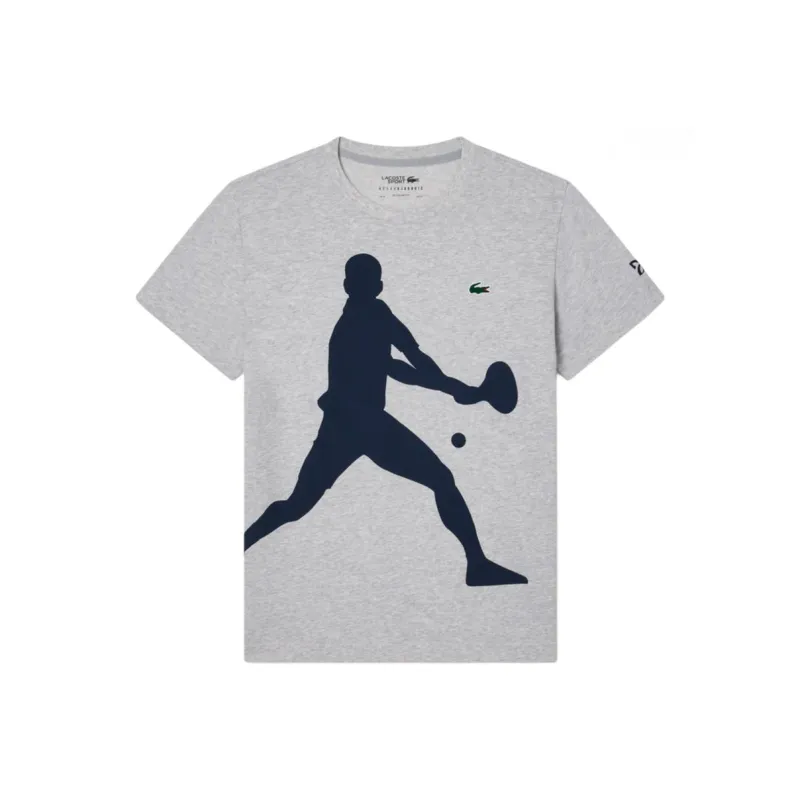 LACOSTE x DEYUEKEWEIQI,LIANMINGKUAN T Shirt Men's Gray-0