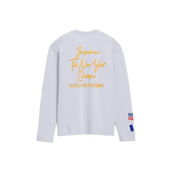 Jacquemus FW24 Long-sleeved Logo T-shirt T-Shirt Unisex Grey/Gray