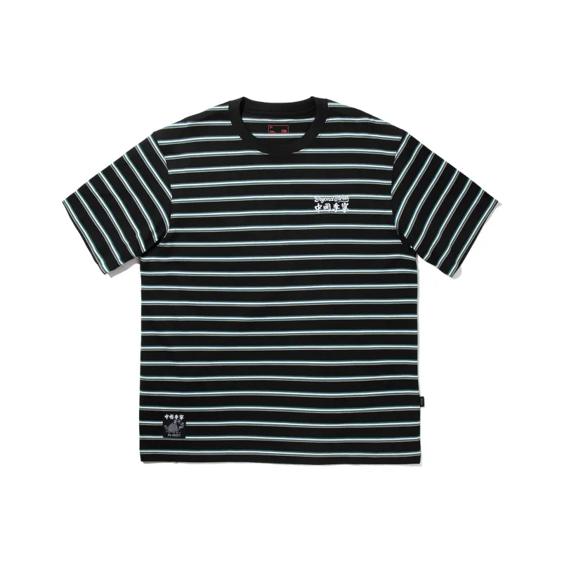 LiNing T Shirt Men's Black/Champagne White/Ink Green/Plush Rat Gray-0