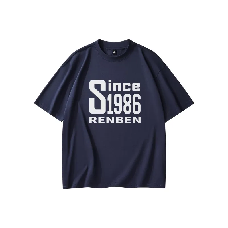 RENBEN Drop Shoulder Sleeve T Shirt Men's-2