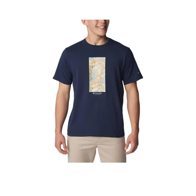 Columbia TrekSun Trek T Shirt Men's Dark Blue-0
