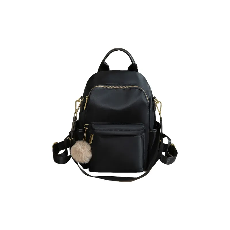 PAYOT Nylon Backpack Unisex Apricot/Coffee/Black-6