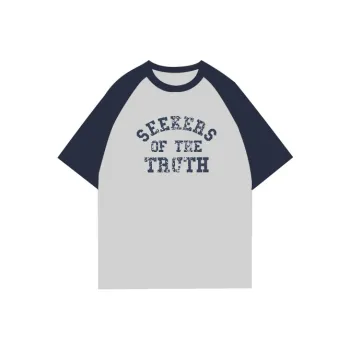 Jean West T Shirt Raglan Sleeve Summer Men's Blue Gray