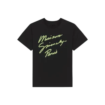 Givenchy Slogan Embroidered Crewneck T Shirt