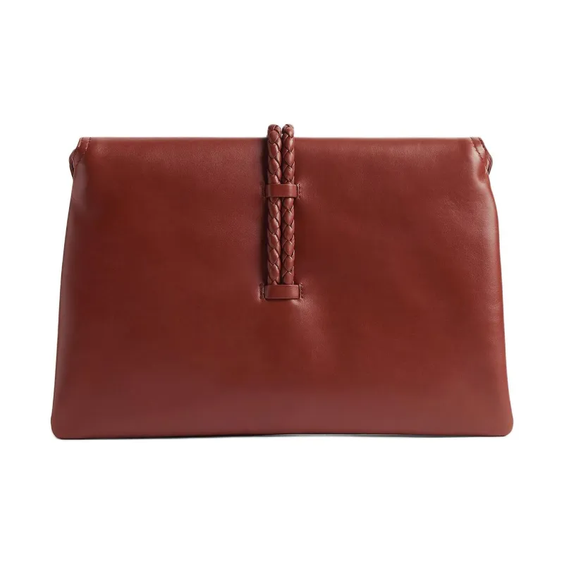 Bottega Veneta Cow Leather Crossbody Bag Unisex Sapele Red-2