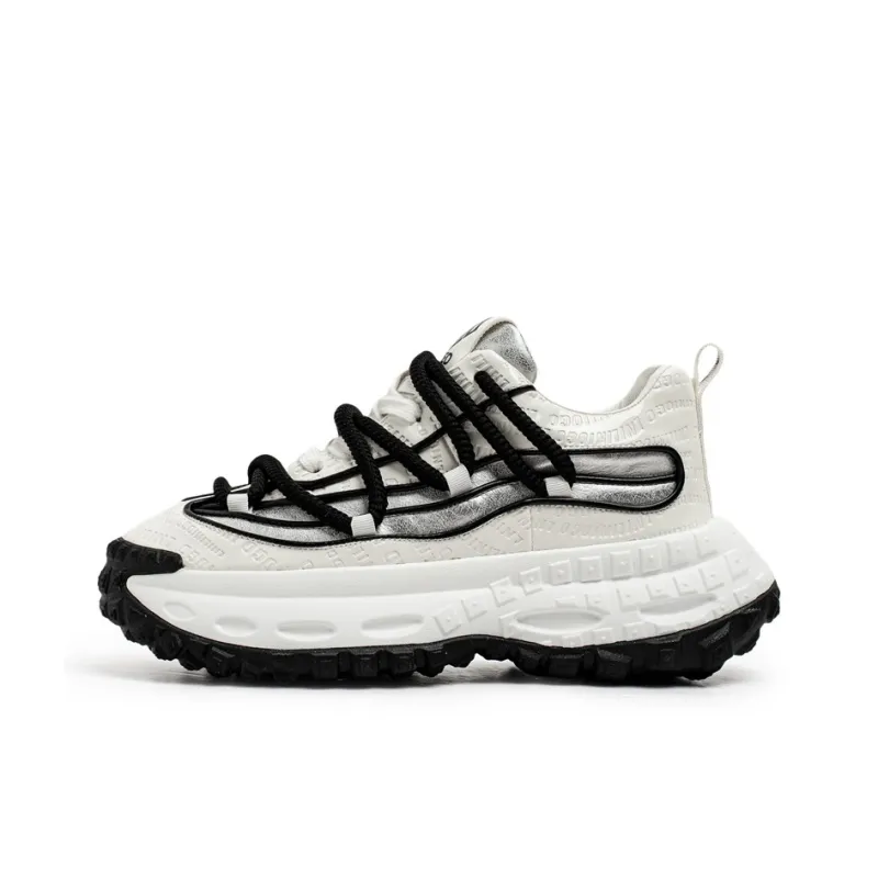 OUGLEMEN Cushioning Anti Slip Wear Resistant Impact Resistant Low Top Chunky Sneakers Men's Box Included-1