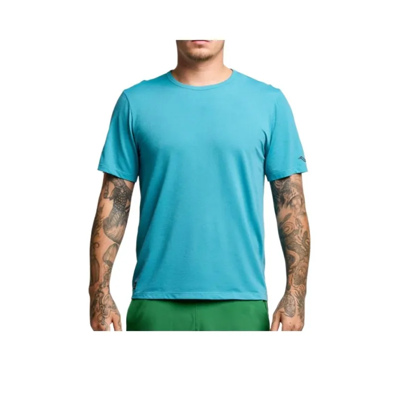Saucony Men's Stopwatch Short Sleeve T-Shirt Men's Baiside Heather-0