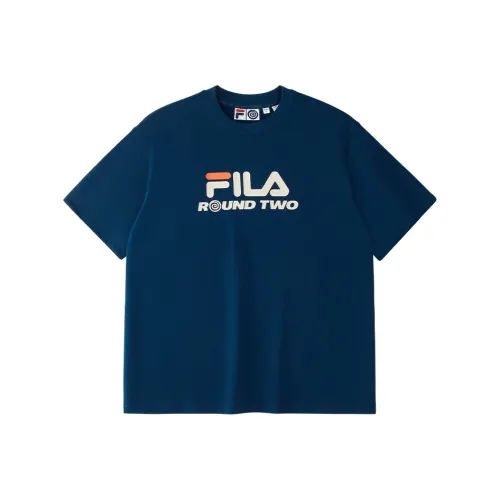 FILA FUSION x Round Two T Shirt Unisex Tahoe Blue