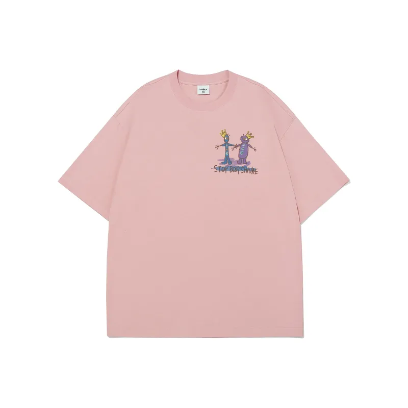 Guuka Short Sleeved T Shirts Unisex Pink-0