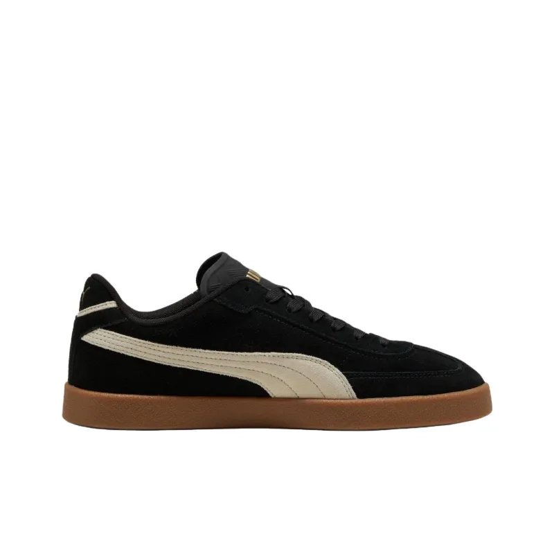 PUMA Club II Era Anti Slip Wear Resistant Low Top Skateboard Shoes Unisex Black Beige-1