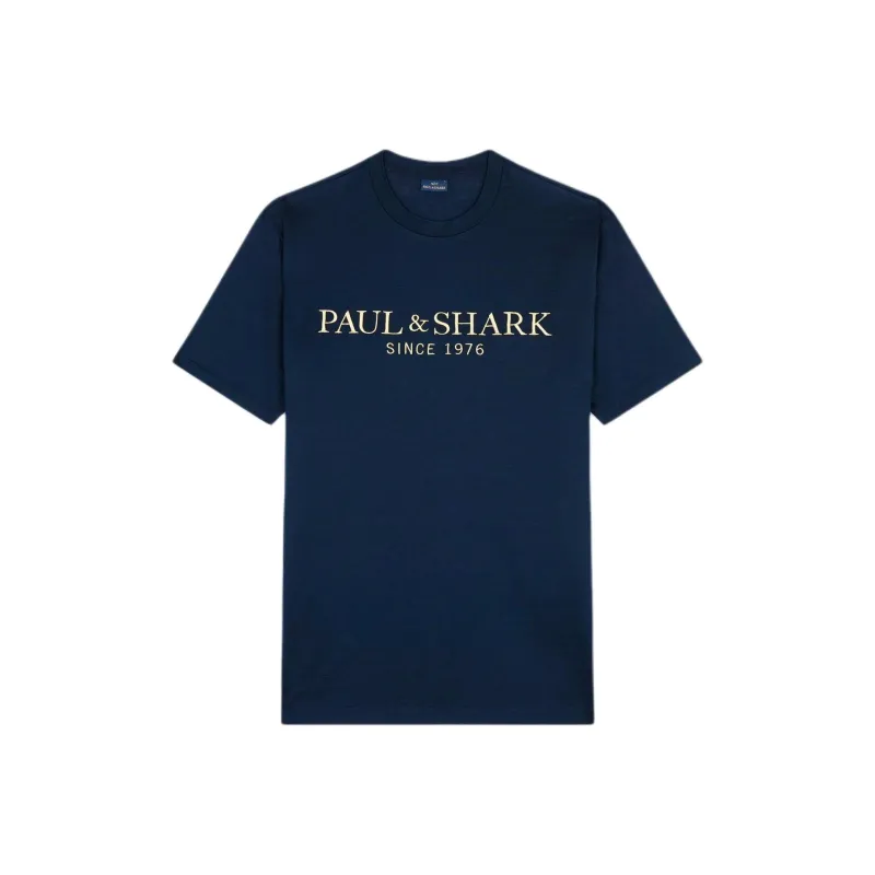Paul & Shark Logo embroidered T shirt-0